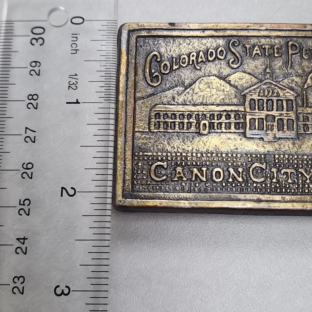Vintage Colorado State Penitentiary Canon City, Colorado Belt Buckle